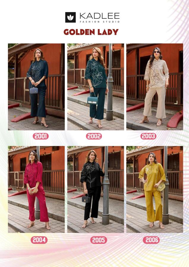 Kadlee golden lady coord set wholsale